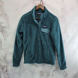 Patagonia Jacket Womens Small Green Fleece Re Tool Snap T Pullover Teal Sherpa